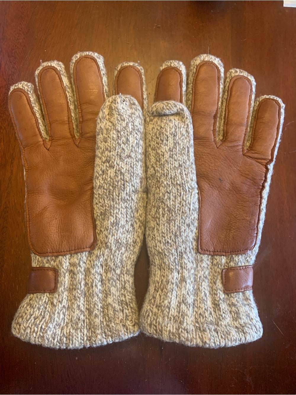 Vintage Gates Thinsulate Thermal Wool  and Leather Gloves